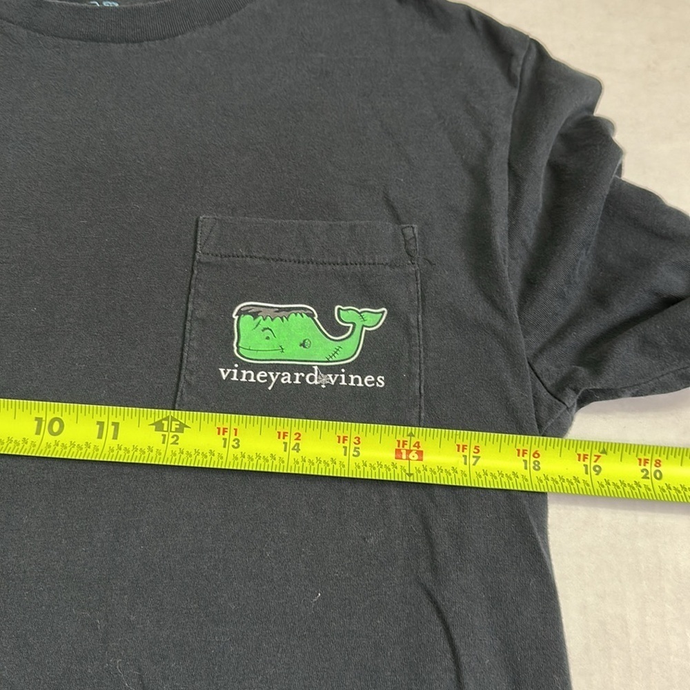 Vineyard Vines Happy Halloween Black Long Sleeve Tee Size Small Flawed - Picture 6 of 8